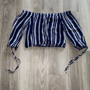 Off the shoulder crop top